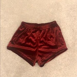 Velvet shorts. Never worn